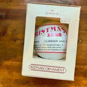 Hallmark vintage 1982 ornament “Currier and Ives”